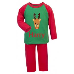 Christmas Reindeer Any Name Childrens Pyjamas