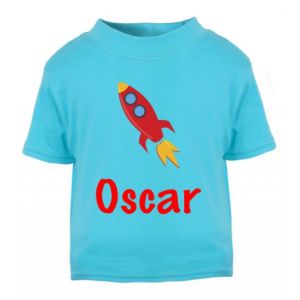 Rocket Any Name Childrens Printed T-Shirt
