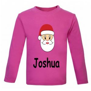 Christmas Santa Any Name Childrens Printed T-Shirt