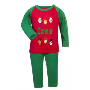 Christmas Santas Buddies Any Name Childrens Pyjamas