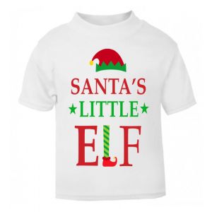 Santa's Little Elf Christmas Childrens Printed T-Shirt