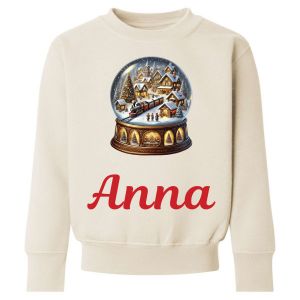 Christmas Snowglobe Any Name Childrens Sweatshirt / Jumper