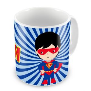 Superhero Boy + Name Mug