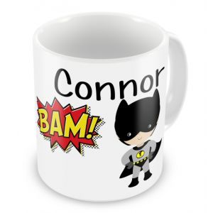 Super Heroes + Name Mug