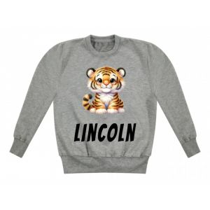 Cute Tiger Any Name Childrens Sweatshirt / Jumper