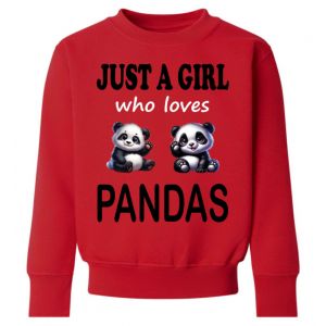 Just a Boy / Girl who loves PANDAS Childrens Sweatshirt / Jumper