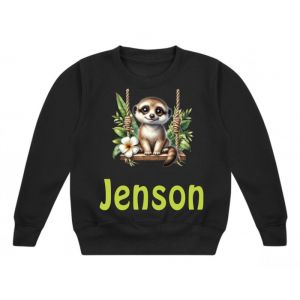 Meerkat on Swing Any Name Childrens Sweatshirt / Jumper