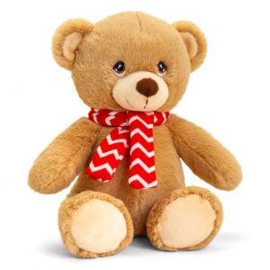 Keel Toys Eco Conker Teddy Bear with Scarf - Made From 100% Recycled Materials