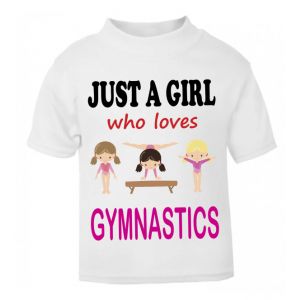 Just a Girl who loves GYMNASTICS Childrens Printed T-Shirt
