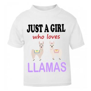 Just a Boy / Girl who loves LLAMAS Childrens Printed T-Shirt
