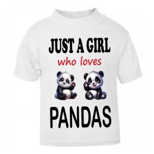 Just a Boy / Girl who loves PANDAS Childrens Printed T-Shirt
