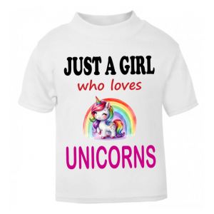 Just a Boy / Girl who loves UNICORNS Childrens Printed T-Shirt