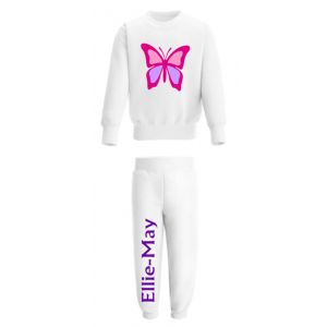 Butterfly Any Name Childrens Tracksuit