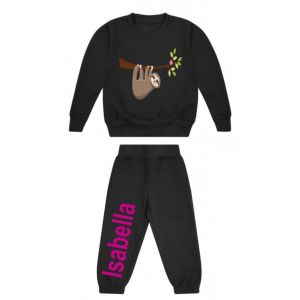 Sloth Any Name Childrens Tracksuit