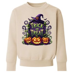 Halloween Trick or Treat Gravestone Pumpkins Any Name Childrens Sweatshirt / Jumper