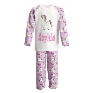 Unicorn Any Name Childrens Pyjamas