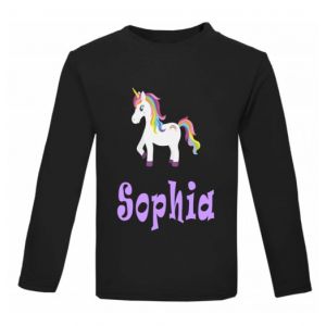 Unicorn Any Name Childrens Printed T-Shirt