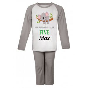 When I Wake Up I'll Be Any Age + Name Koala Sleeping Childrens Pyjamas