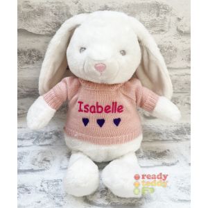 Keel Toys Eco White Bunny Rabbit with Knitted Jumper