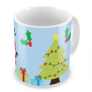 Christmas Fireplace Santa Any Name Mug