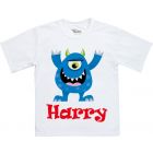Blue Monster Any Name Childrens T-Shirt