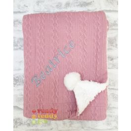 Pink pom pom baby blanket new arrivals