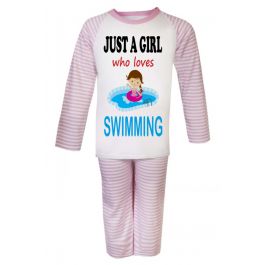 Just a Girl who loves SWIMMING Childrens Pyjamas