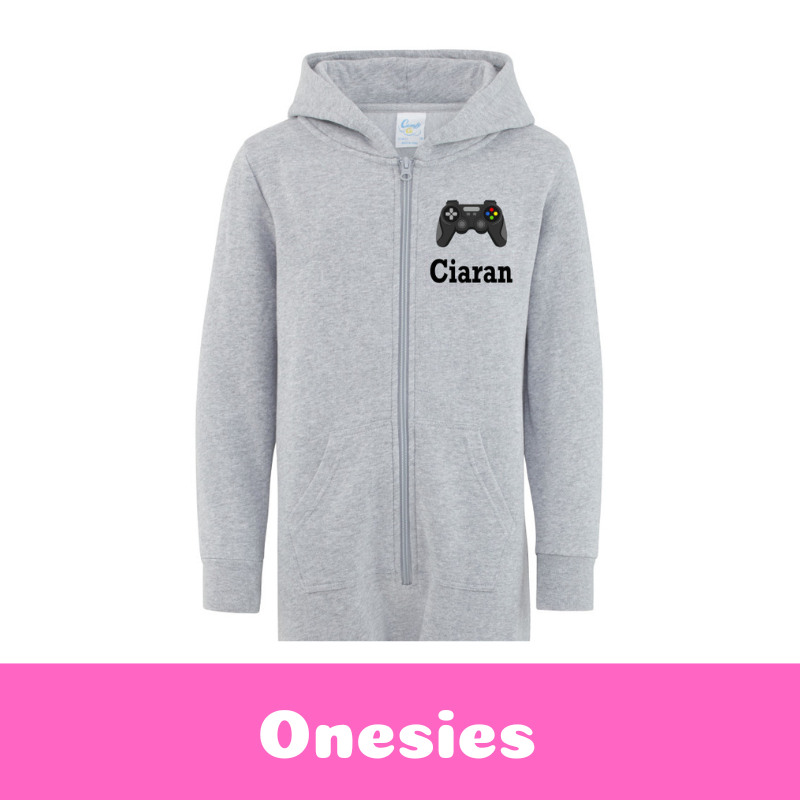 Personalised Printed Children's All in One Loungewear Personalised Printed Children's All in One Loungewear